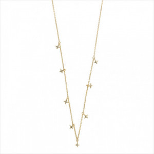 Gargantilla plata chapada en oro. 8 estrellas polares con circonitas. SALVATORE