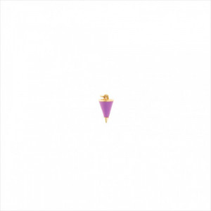 Charm colgante plata bañada en oro. Cono esmaltado color morado. Salvatore