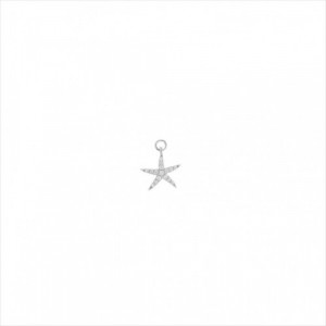 Charm colgante plata, estrella de mar circonitas blancas. Salvatore