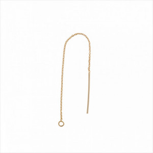 Charm plata bañada en oro cadena acabada en barra. Salvatore