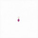 Colgante charm plata bañada en oro, rombo circonitas rosa fucsia. Miscellany. Salvatore