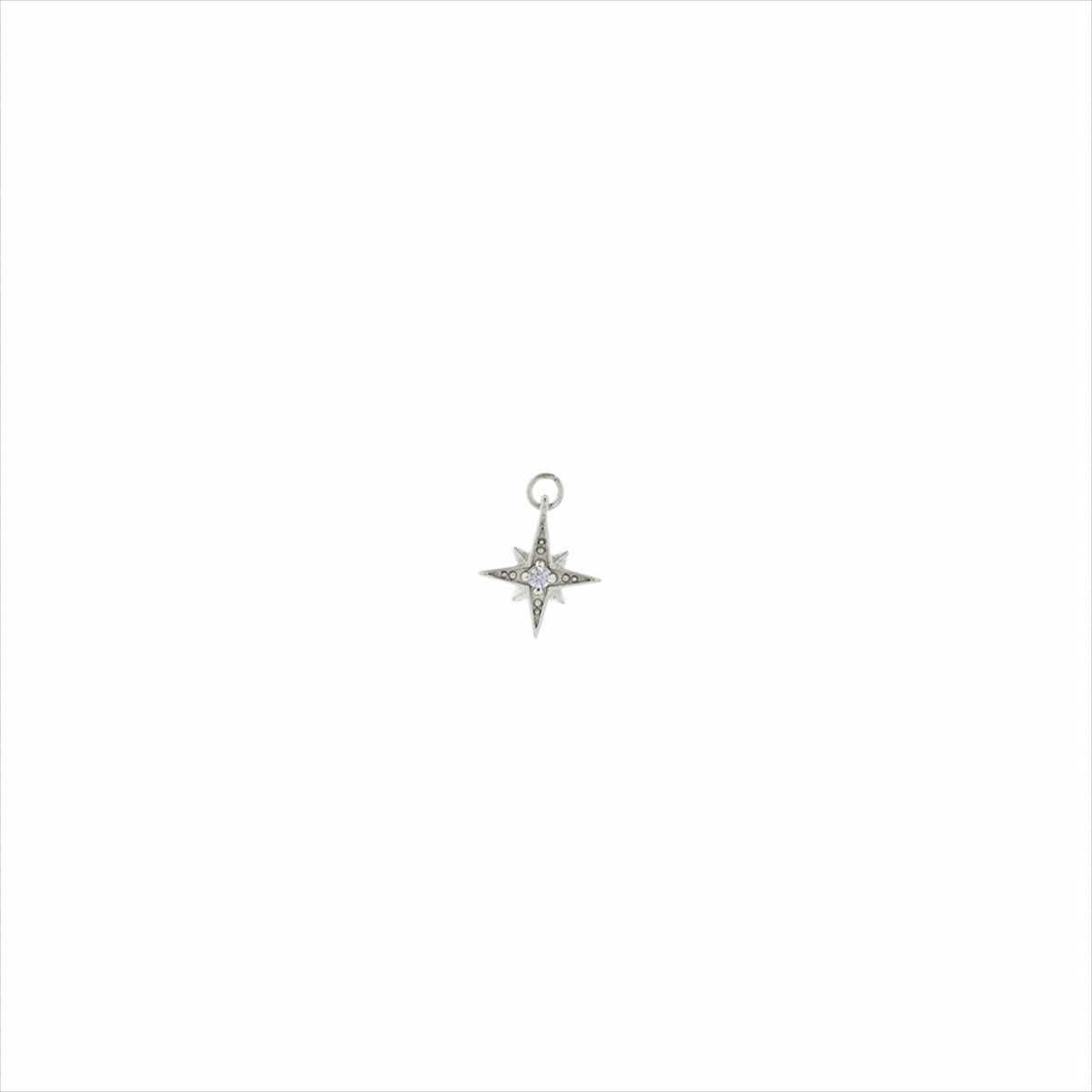 Colgante charm plata, estrella polar circonita blanco brillante. Miscellany. Salvatore