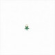 Colgante charm plata bañada en oro, estrella circonita verde brillante. Miscellany. Salvatore