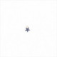 Colgante charm plata bañada en oro, estrella circonita azul marino brillante. Miscellany. Salvatore
