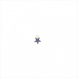 Colgante charm plata bañada en oro, estrella circonita azul marino brillante. Miscellany. Salvatore