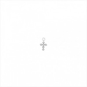 Colgante charm plata, cruz circonitas blancas brillantes. Miscellany. Salvatore