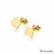Pendientes oro amarillo chapa cuadrada. LeCarré