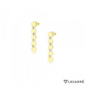 Pendiente oro amarillo largo 5 chapas