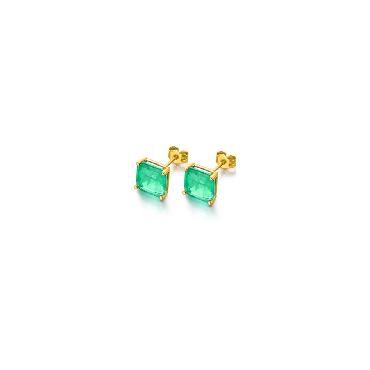 Pendientes Green Love oro amarillo. LeCarré.