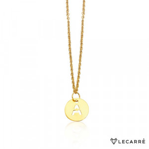 Cadena oro amarillo chapa inicial 9mm. LeCarré.