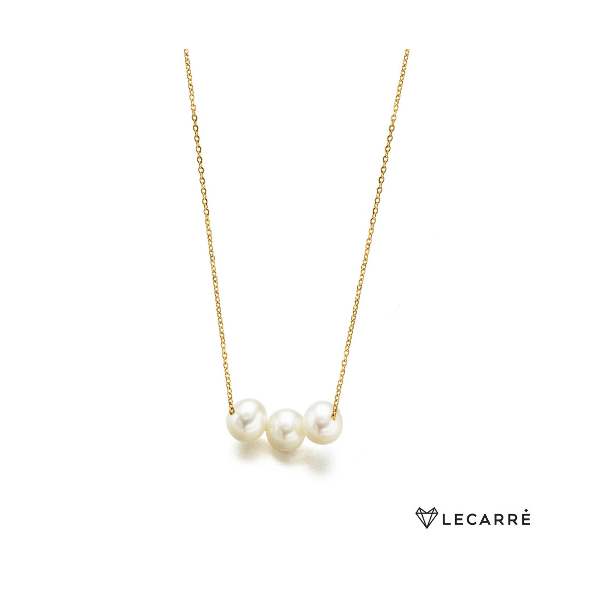 Cadenita oro con tres perlas. LeCarré