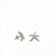 PENDIENTES DE ESTRELLA DE MAR DE PLATA CON PAVÉ DE CIRCONITA. LINEARGENT