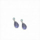 PENDIENTES PLATA LARGOS DE PIEDRAS DE COLORES LÁGRIMA EN TONOS AZULES. LINEARGENT