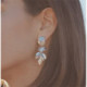 PENDIENTES PLATA LARGOS HOJAS LISAS, CIERRE PRESIÓN. LINEARGENT