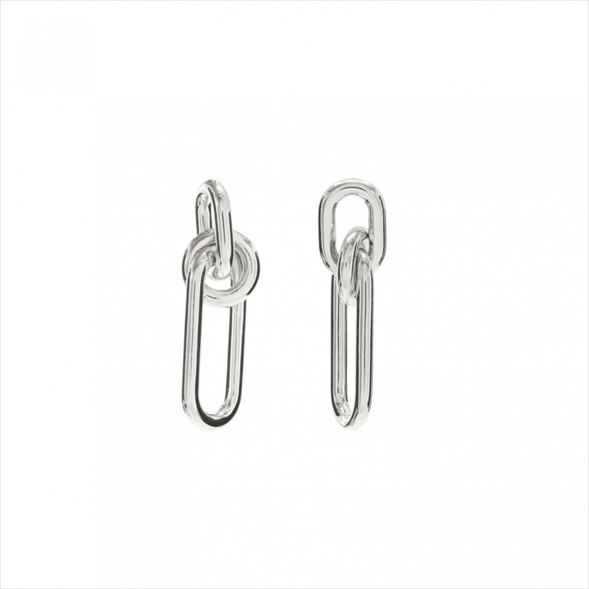 PENDIENTES PLATA CON DISEÑO DE ESLABONES. LINEARGENT