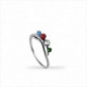 ANILLOS FINOS DE PLATA DISEÑO DE ESMALTE CON CIRCONITA. LINEARGENT