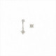 PENDIENTE DE PLATA BAÑO EN ORO CON CHARM DE ESTRELLA Y CIRCONITAS. 1 Pegado. 1 Colgante con cadenita. LINEARGENT