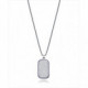 Colgante Viceroy Real Madrid de acero con placa estilo militar con grabado en relieve continuo REAL MADRID y contorno en esmalte