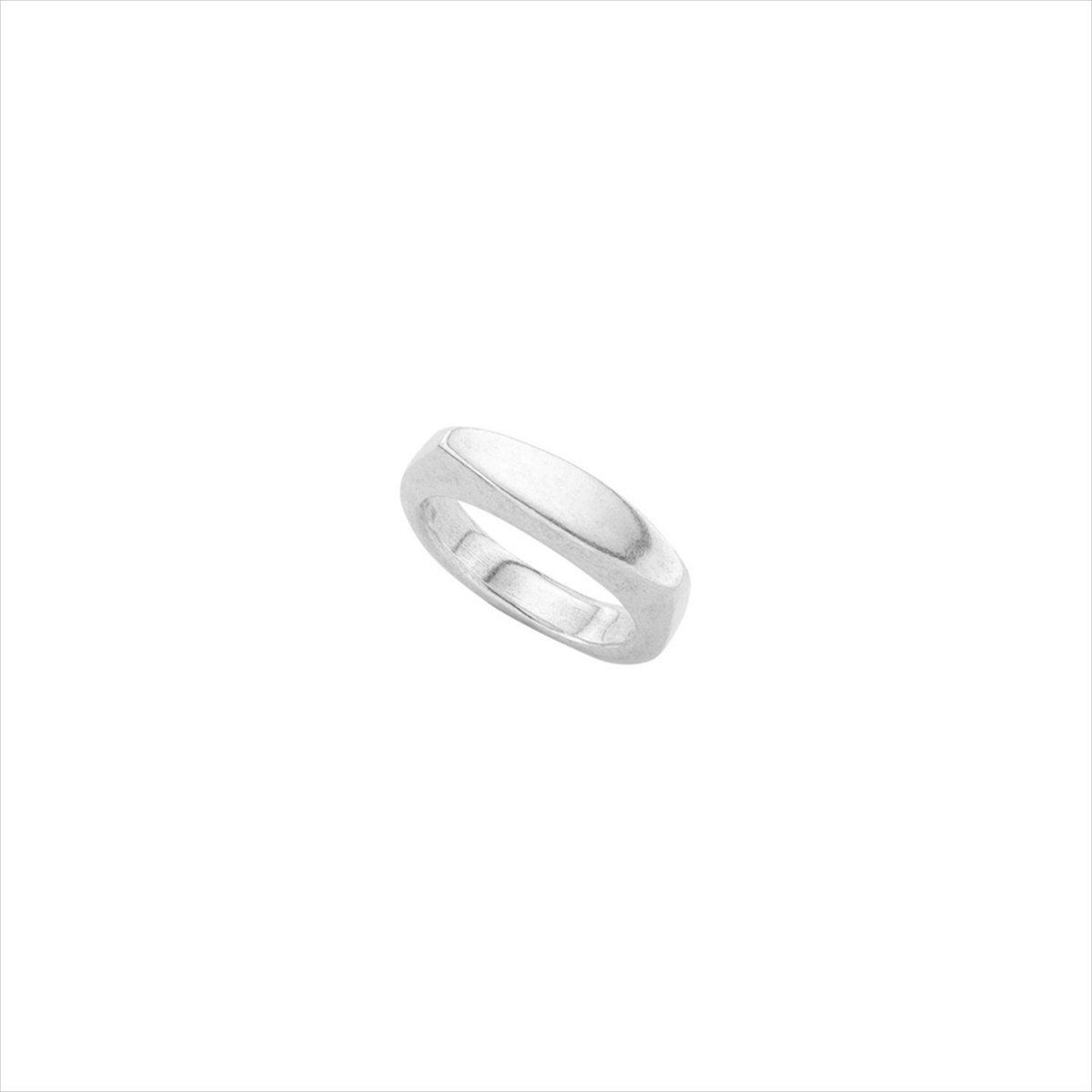 Anillo sellando un pacto, bañado en plata. Uno de 50. Talla 23