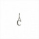 Charm colgante letra C, bañado en plata.  ARO NO INCLUIDO. Uno de 50
