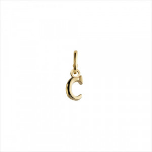 Charm colgante letra C, bañado en oro.  ARO NO INCLUIDO. Uno de 51
