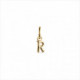 Charm colgante letra R, bañado en oro.  ARO NO INCLUIDO. Uno de 50