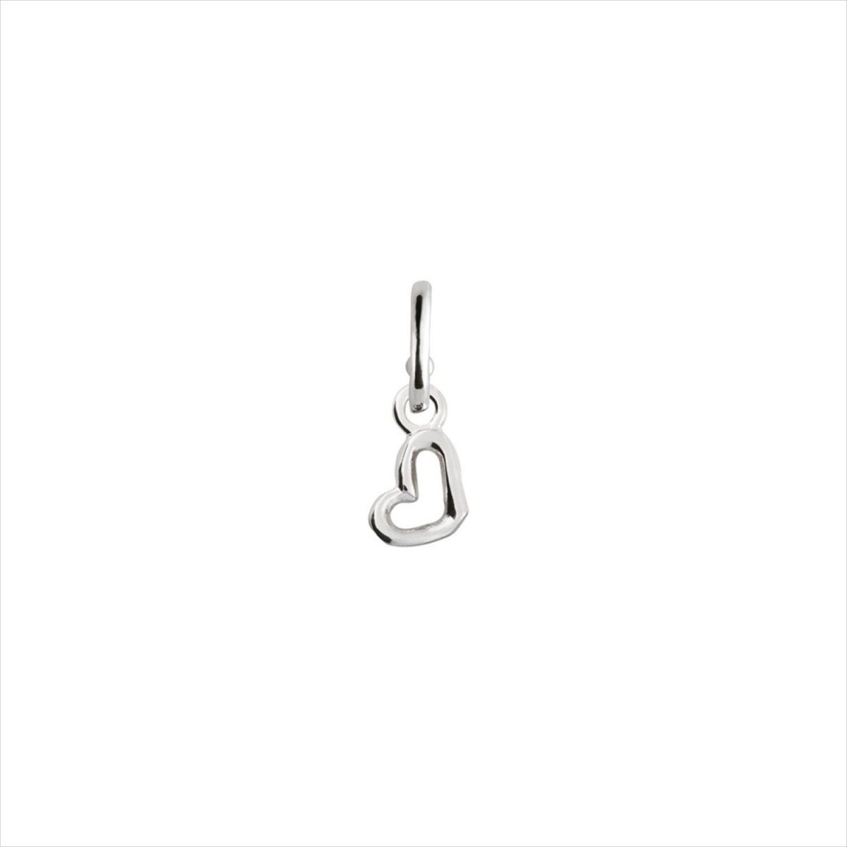 Charm colgante H art, diseño corazón, bañado en plata.  ARO NO INCLUIDO. Uno de 50
