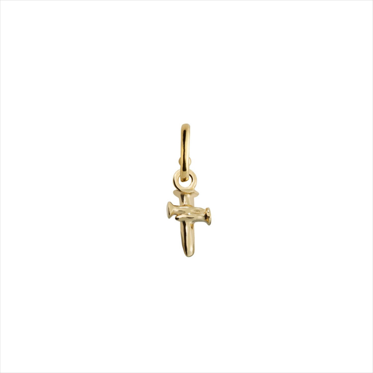 Charm colgante Take me to church, diseño cruz, bañado en oro.  ARO NO INCLUIDO. Uno de 50