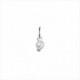 Charm colgante Wow, diseño con perla, bañado en plata.  ARO NO INCLUIDO. Uno de 50