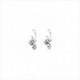 Pendientes Deseame suerte. Aros con charm colgante trébol. Metal bañado en plata. Uno de 50