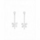 Pendientes All of me. Con libélula. Metal bañado en plata. Uno de 50