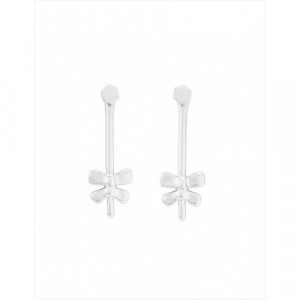 Pendientes All of me. Con libélula. Metal bañado en plata. Uno de 50