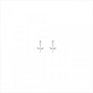 Pendientes Hold Me Tight. Diseño en forma de libélula. Metal bañado en plata. Uno de 50