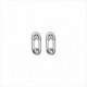 Pendientes Tailormade. Diseño forma de imperdible. Metal bañado en plata. Uno de 50
