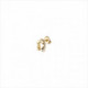 1 Pendiente tipo piercing. Diseño herradura. Metal bañado en oro. Uno de 50