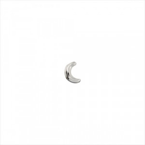 1 Pendiente Light us up stud, tipo piercing. Diseño luna. Metal bañado en plata. Uno de 50
