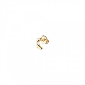 1 Pendiente Light us up stud, tipo piercing. Diseño luna. Metal bañado en oro. Uno de 50
