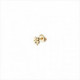 1 Pendiente Good Luck stud, tipo piercing. Diseño de trébol. Metal bañado en oro. Uno de 50