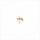 1 Pendiente Fly High stud, tipo piercing. Diseño libélula. Metal bañado en oro. Uno de 50