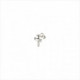 1 Pendiente Takemetochurch stud, tipo piercing. Diseño forma de cruz. Metal bañado en plata. Uno de 50