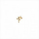 1 Pendiente Takemetochurch stud, tipo piercing. Diseño forma de cruz. Metal bañado en oro. Uno de 50