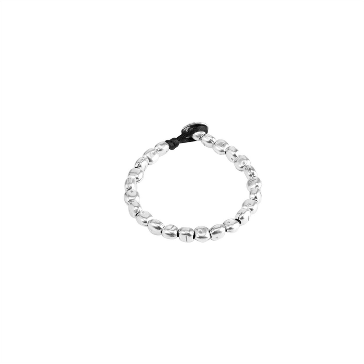 Pulsera Semillas. Metal bañado en plata. Uno de 50