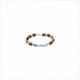 Pulsera Maderado. Metal bañado en plata, cuero y madera de olivo. Uno de 50