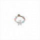 Pulsera All The Time. Metal bañado en plata y cristal. Uno de 50