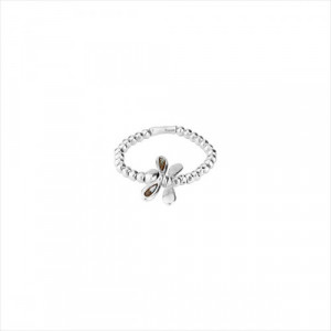 Pulsera Little Dragon Fly. Metal bañado en plata y cristal. Uno de 50