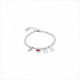 Pulsera I´m waiting 4 U. Metal bañado en plata con charms amor. Uno de 50