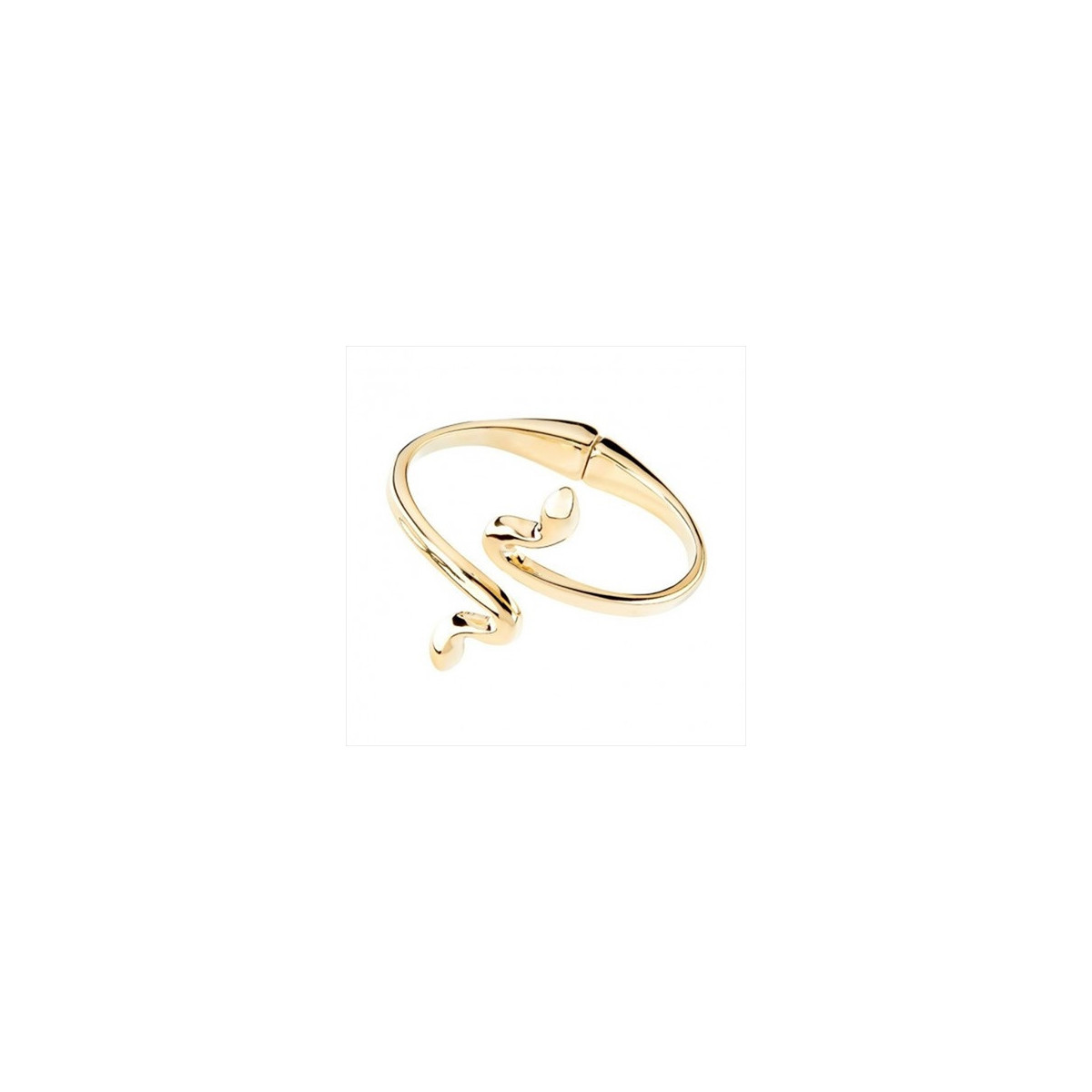 Pulsera Mrs Bhikaiji. Forma de serpiente, metal bañado en oro. Uno de 50