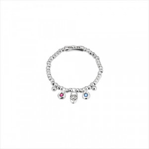 Pulsera Sunshine. Metal bañado en plata y cristal. Uno de 50