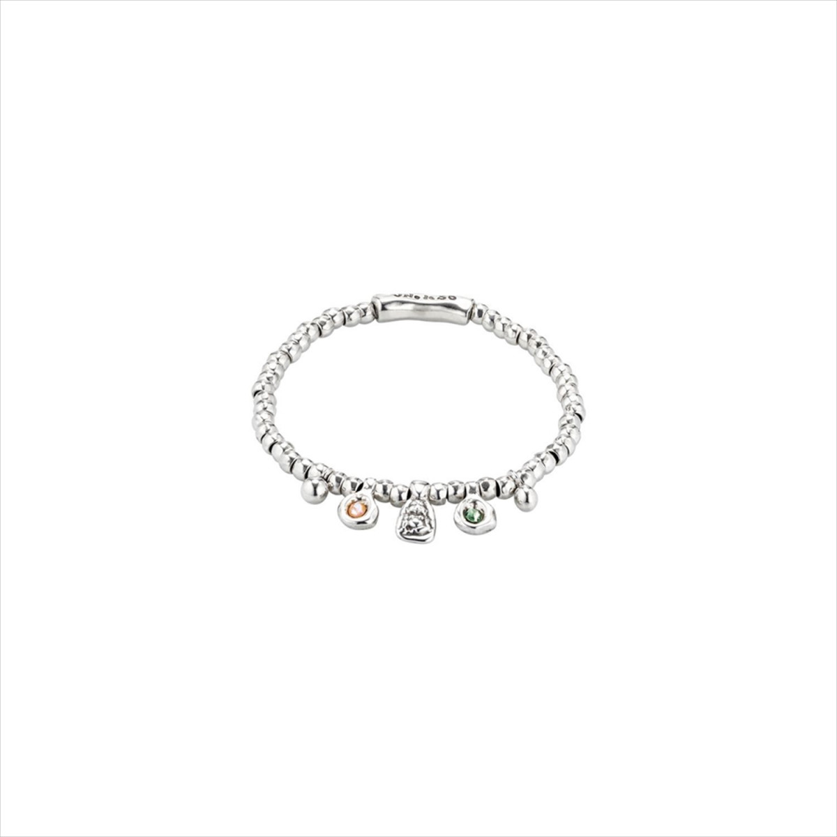 Pulsera BoyGirl. Metal bañado en plata y cristal, charm Buda. Uno de 50