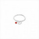 Pulsera Love Freedom. Metal bañado en plata. Charms corazón. Uno de 50